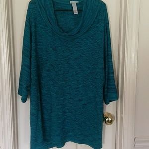 Collared scooped neckline blouse